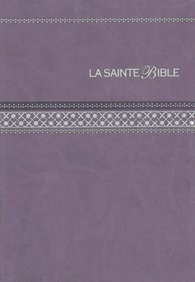 Bible similicuir parme, tranche argent, texte confort