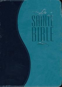 Bible similicuir turquoise et bleu nuit