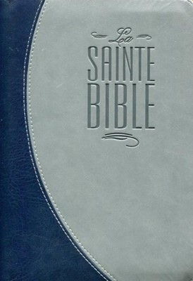 Bible similicuir bleu-nuit et gris