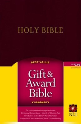 NLT Gift & Award Bible Burgundy