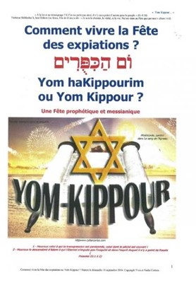 Comment vivre la fête des Expiations ? Yom haKippourim ou Yom Kippour - une fête prophétique et messianique