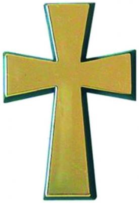 Autocollant croix épaisse or