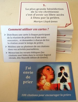 100 cartes avec citations pour encourager la prière