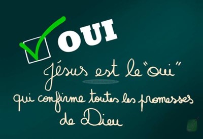 Carte postale Jésus est le "oui" qui confirme toutes les promesses de Dieu