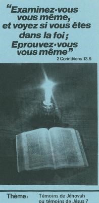 Témoin de Jésus auprès des témoins de Jéhovah