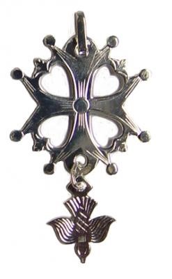 Croix huguenote argent 23 mm