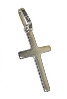 Croix argent plate
