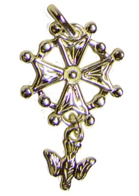 Croix huguenote plaqué or
