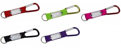 Porte-clé mousqueton pf avec logo pvc ichtus