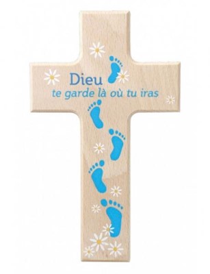 Croix en bois Dieu te garde