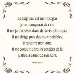 Tab. Seigneur est mon berger, 20 x 20 cm