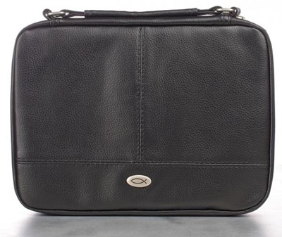 Pochette Bible XL noire ichtus