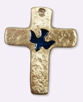 Croix émaillé bronze