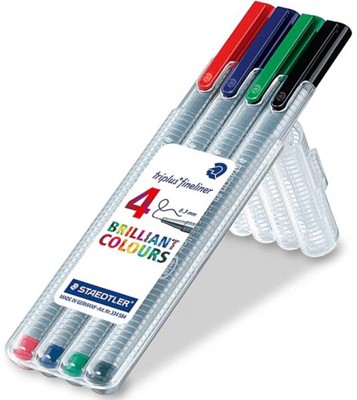 Stylo Staedtler liner set 4 couleurs pour Bible (4007817334140): CLC France