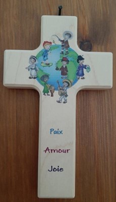 CROIX BOIS PAIX AMOUR JOIE