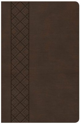 Csb ultrathin reference bible, brown leathertouch