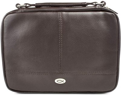 Pochette Bible XL  ichtus marron