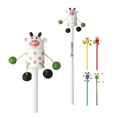 Crayons à papier rigolos avec animaux