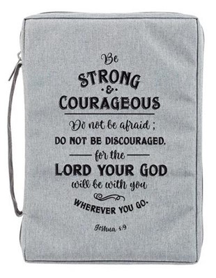 Pochette Large Toile - Be strong and courageous Jos.1:9