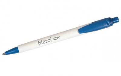 Stylo Ichtus "Merci" couleur bleue