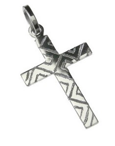 Pendentif croix argent 925% rhodié