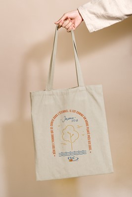 Tote bag coton CLC avec verset