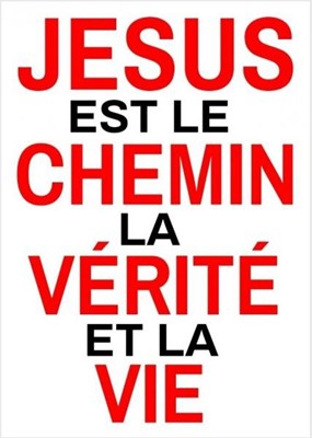 Sticker Jésus est le Chemin, la Vérité et la Vie 7,5 X 10 cm