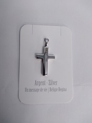 Croix pendentif 19 mm argent