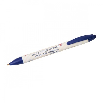 Stylo à bille petites fleurs et papillons