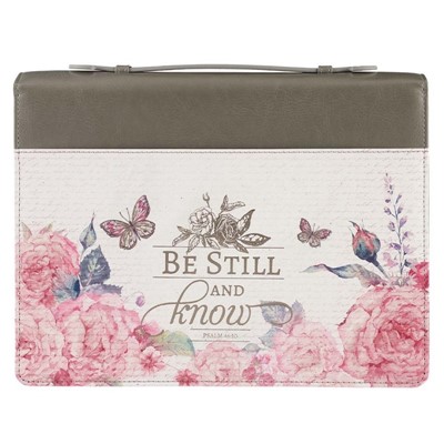 Pochette Medium Toile - Be Still and Know Psaumes 46:10
