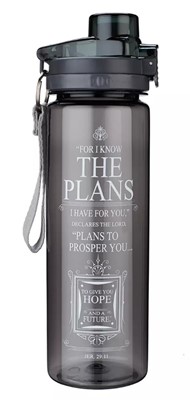 Bouteille en plastique noire I know the plans 828 ml
