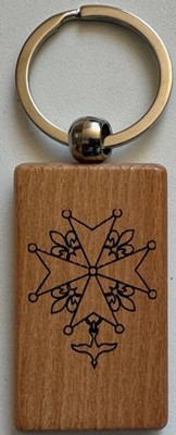 Porte-clés croix huguenote