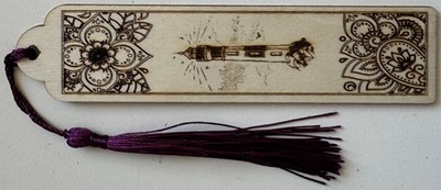 Marque page en bois - phare