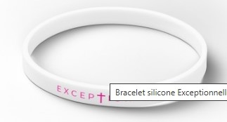 Bracelet silicone Exceptionnelle blanc