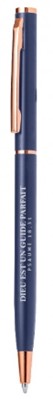 Stylo à bille bleu en aluminium