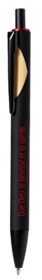 Stylo bambou et aluminium rouge