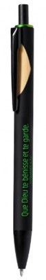 Stylo bambou et aluminium vert