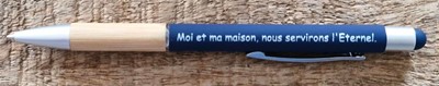Stylo bambou bleu Josué 24.15