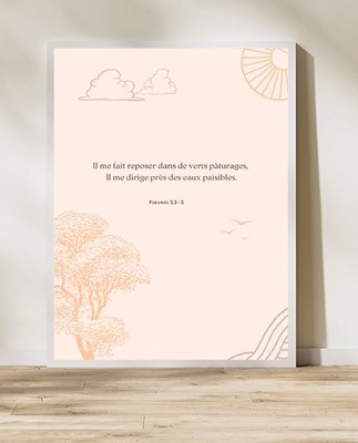 Tableau avec cadre "Il me dirige" format A4