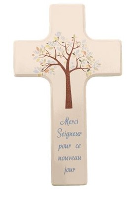 Croix en bois enfant merci Seigneur