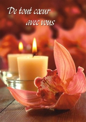 Carte De Remerciements Condoléances Fleur Violette