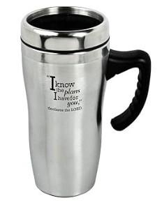 Mug  de voyage en acier inoxydable I Know The Plans - Jeremiah 29:11