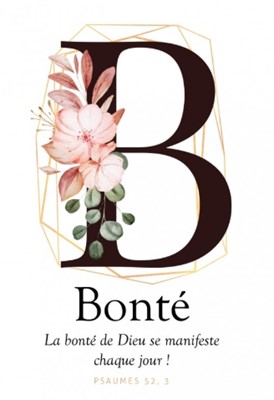 Carte postale avec verset Lettre B - Bonté
