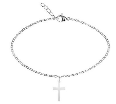 Bracelet argenté croix