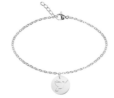 Bracelet argenté colombe