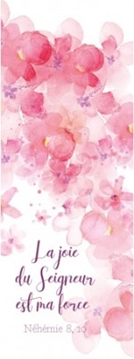 Marque-pages fleurs roses en aquarelle