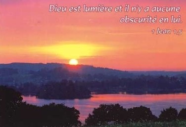Mini carte paysage au couchant