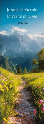 Marque-pages chemin dans la montagne en été