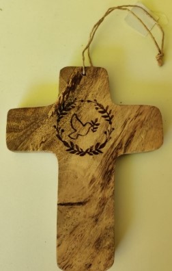 Croix en bois mango-motive colombe
