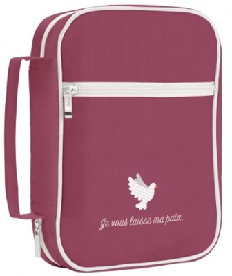 Pochette Bible grenat "Je vous laisse ma paix" Jn 14.27
